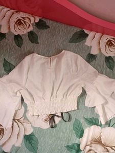 White Corset Crop Top