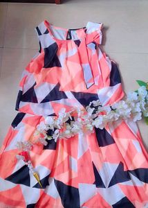 Girl's Geometric Print Dress