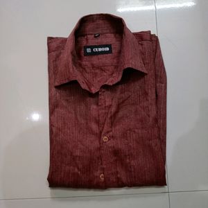 Maroon Colour Shiney Shirt