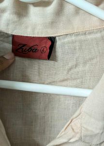 Light Pink Long Linen Shirt