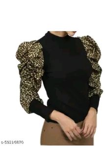 Leopard Sleeves Top