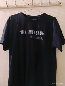 Zudio Black Graphic T-Shirt – “The Message is Subt