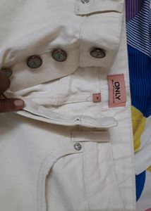 Beige Denim Skirt