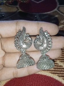 Peacock Jhumka Earrings