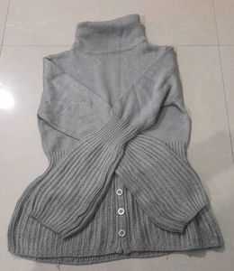 Cozy Grey Knit Turtleneck
