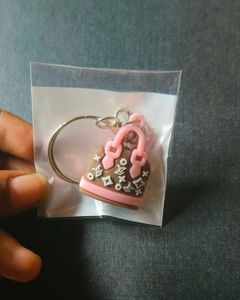 Cute Pink Star Keychain And Bracelet Pack 2