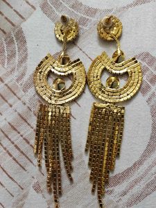 Dazzling Gold Toned Earrings