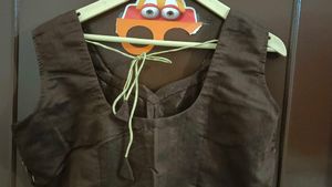 Coffee Brown Embroidered Suit Set