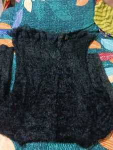 Fluffy Black Tunic