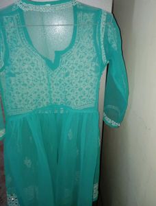 Mirror Work chikankari kurta
