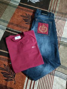 Denim Jean With Tshirt