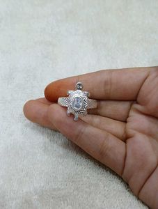 Silver Turtle Ring (Centre Stone Ocean Inspired)🩵