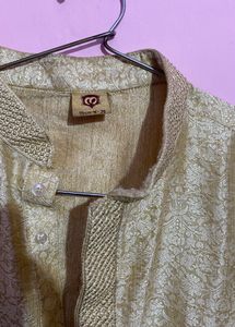 Gold Patterned Kurta