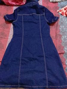 Blue denim dress, bust- 36 inches