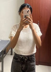 Crochet Knit Top