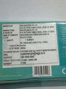 Vega- Hair Straightener VHSH-18 (Under Warranty)