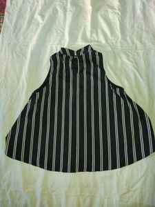 Striped Mock Neck Top