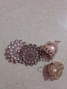 Silver Jhumka Earrings