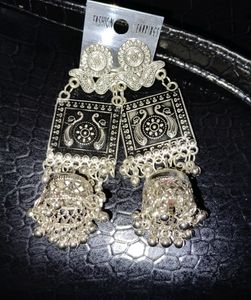 Black Silver Color Jhumki