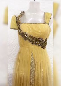 Golden Beautiful Zariwork Gown