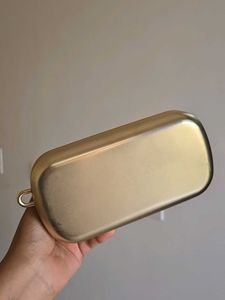 ZARA Unisex Gold Metal Sling Bag