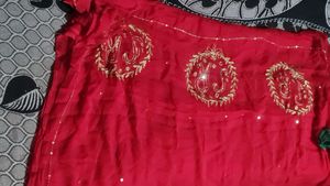 Red &amp; Green Embellished Indian Outfit