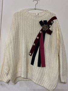 Stylish Embellished Knit Sweater