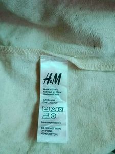 H&amp;M Beige Canvas Tote Bag