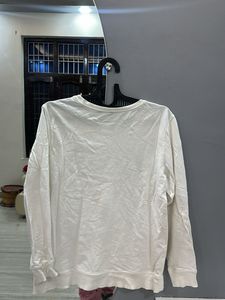 White Graphic Print Top