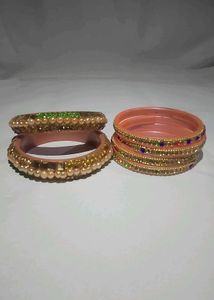 Colorful Beaded Bangle Set