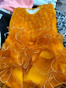 kids dress Cute Orange Party wear