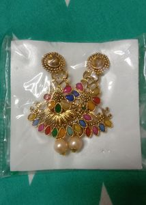 Brand New Beautiful Multicolour Stone Studded Earr