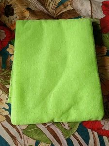 lemon green lightweight net saree