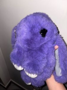 Purple Bunny Plush Crossbody Bag