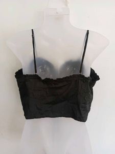 Black Tie-Front Cami Top