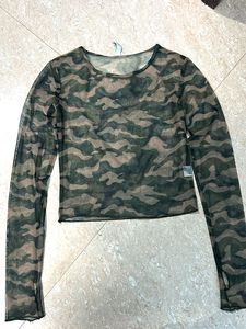 Camo mesh Long Sleeve Top (Brand new)
