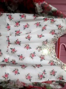 Floral Printed Long Gown
