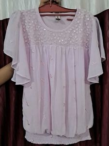 Lilac Embroidered Top🪻✨️
