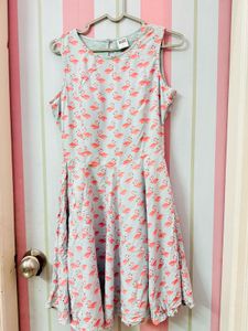 Flamingo Print Dress
