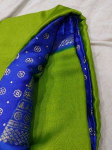 Elegant Green &amp; Blue Saree