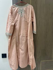 Peach Embroidered Kurti