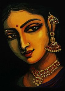 Acrylic Painting - Inspo Raja Ravi Varma Art