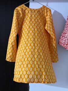 Beautiful Women Bell Sleeves Short Kurti