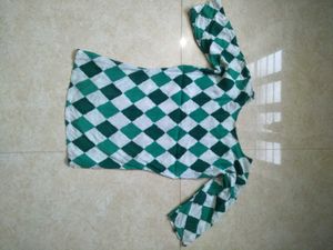 Green &amp; White Kurta