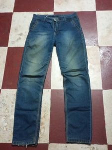 Men’s Navy Blue Faded Denim Jeans