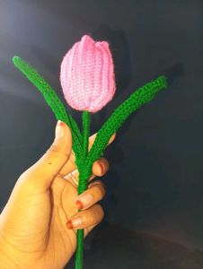 Tulip Flowers Made By Yarn