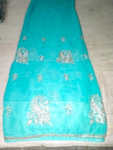 Ethnic Blue Saaree