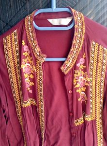 Top Style Short Kurti Cum Ethinc Jacket