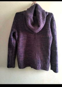 Cable Knit Purple Pullover