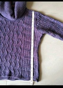purple cowl neck pullover